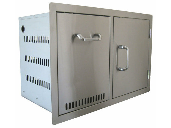 BeefEater Propane Tank/Trash Drawer & Door Combo Unit - BellStone
