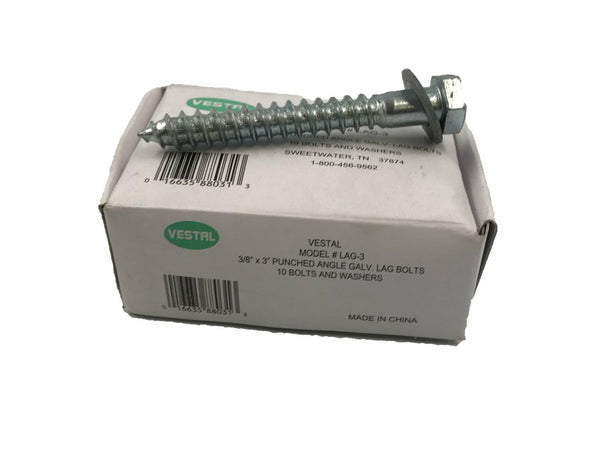 Lag Bolts 3" X 3/8" (10 per Box) - BellStone
