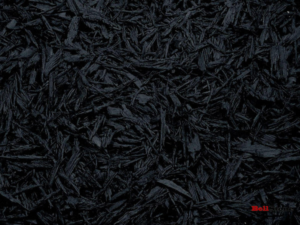 Black Rubber Shredded Mulch - BellStone